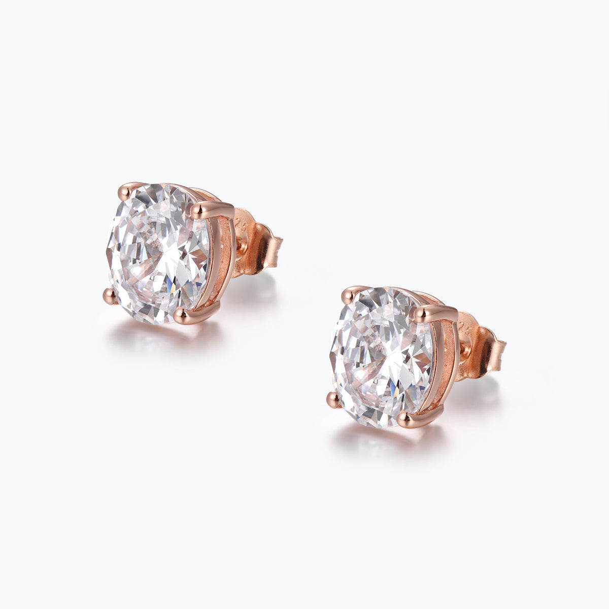 Dissoo® Oval Lab-Created Diamond Sterling Silver Stud Earring