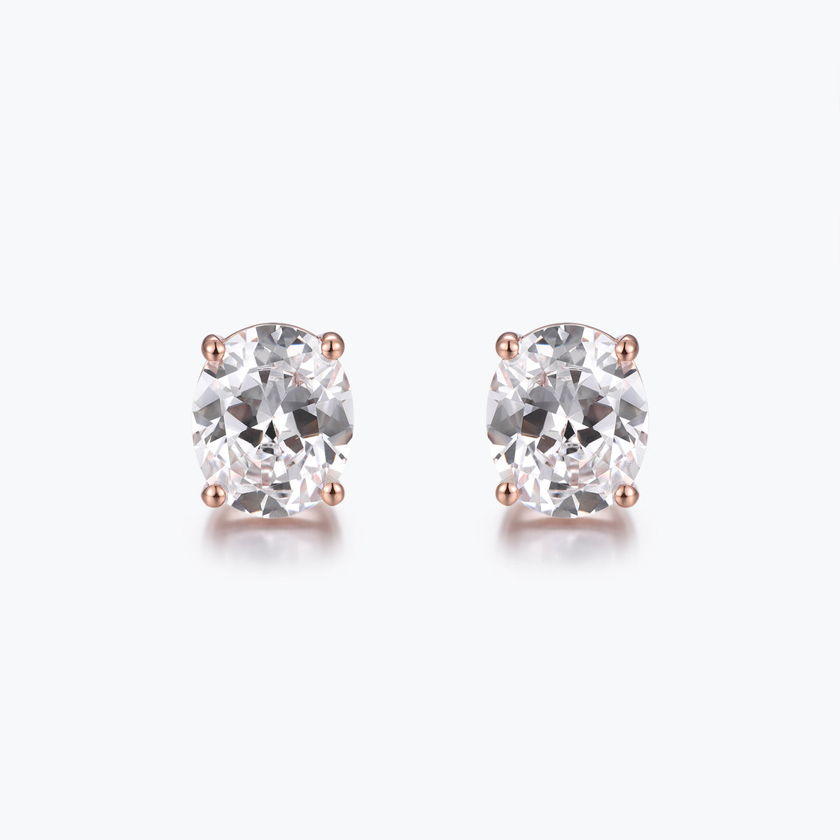 Dissoo® Oval Lab-Created Diamond Sterling Silver Stud Earring