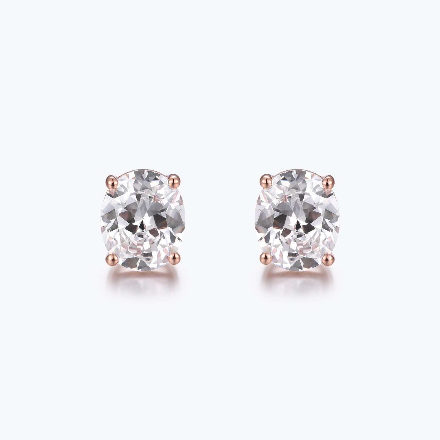 Dissoo® Oval Lab-Created Diamond Sterling Silver Stud Earring