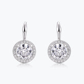 Dissoo® Round Lab-Created Diamond Halo Wire Hook Earring
