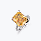 Dissoo® Yellow 11.0ct Radiant Cut Petite Pavé Engagement Ring