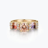 Dissoo® Gold Round Champagne Cocktail Statement Ring
