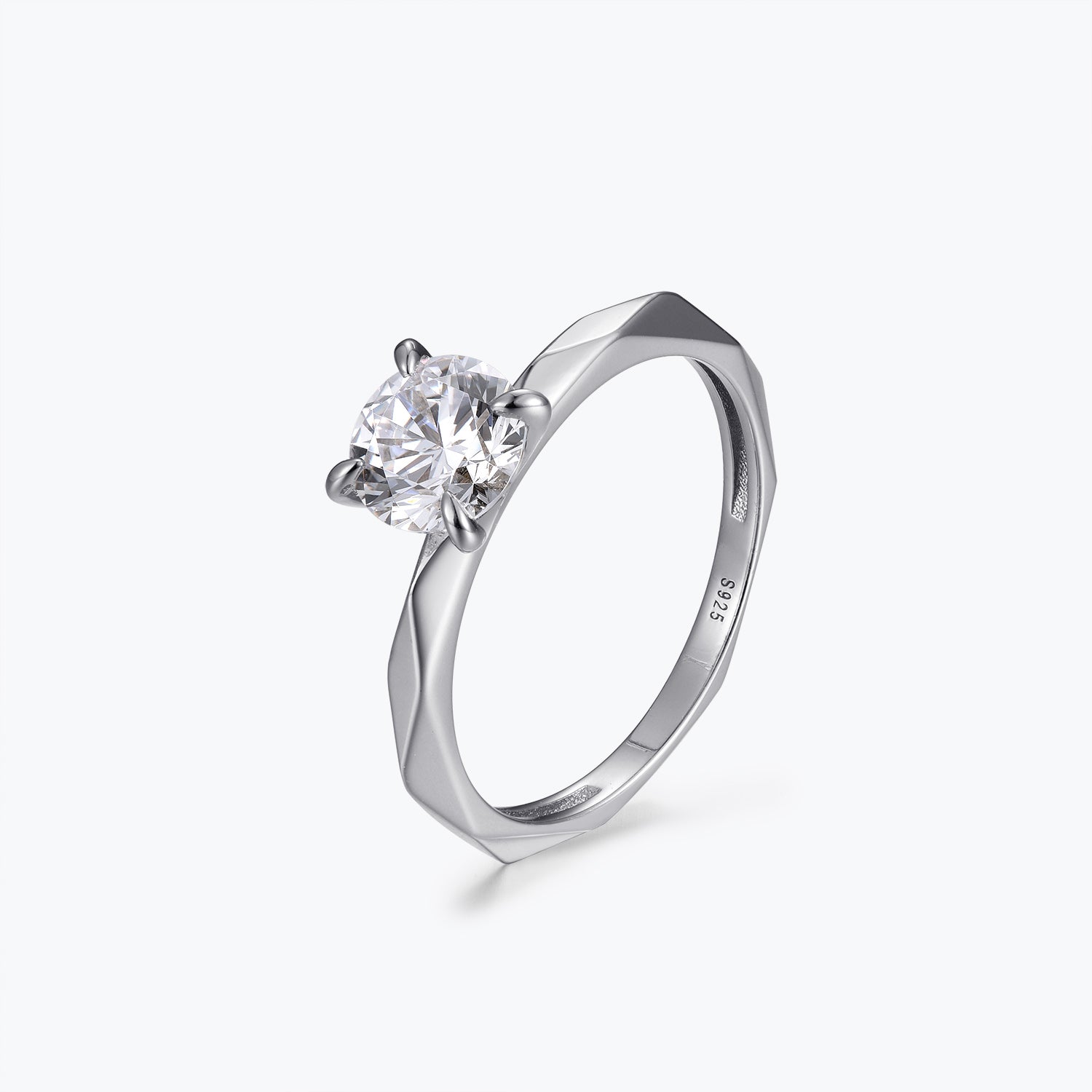 Dissoo® 1.0 Carat Round Cut Moissanite Engagement Wedding Ring in Gold Vermeil