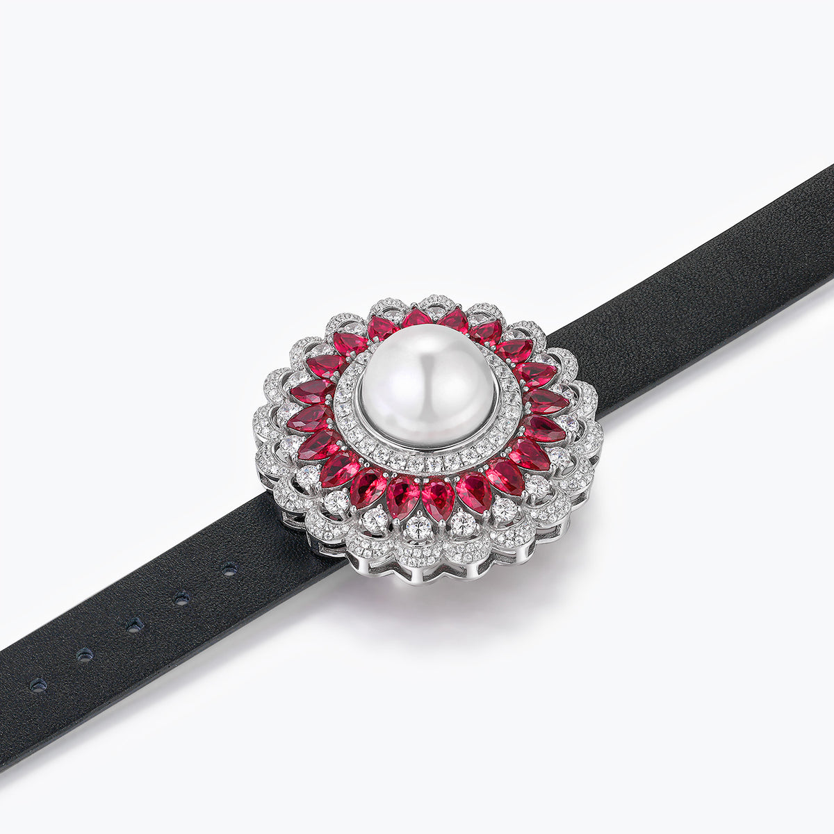 Dissoo® Convertible Faux Pearl Floral Cluster Brooch & Bracelet