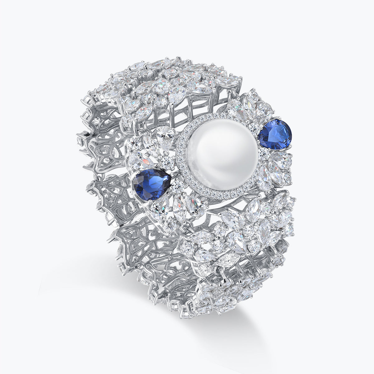 Dissoo® Sterling Silver Pearl Zircon Bracelet