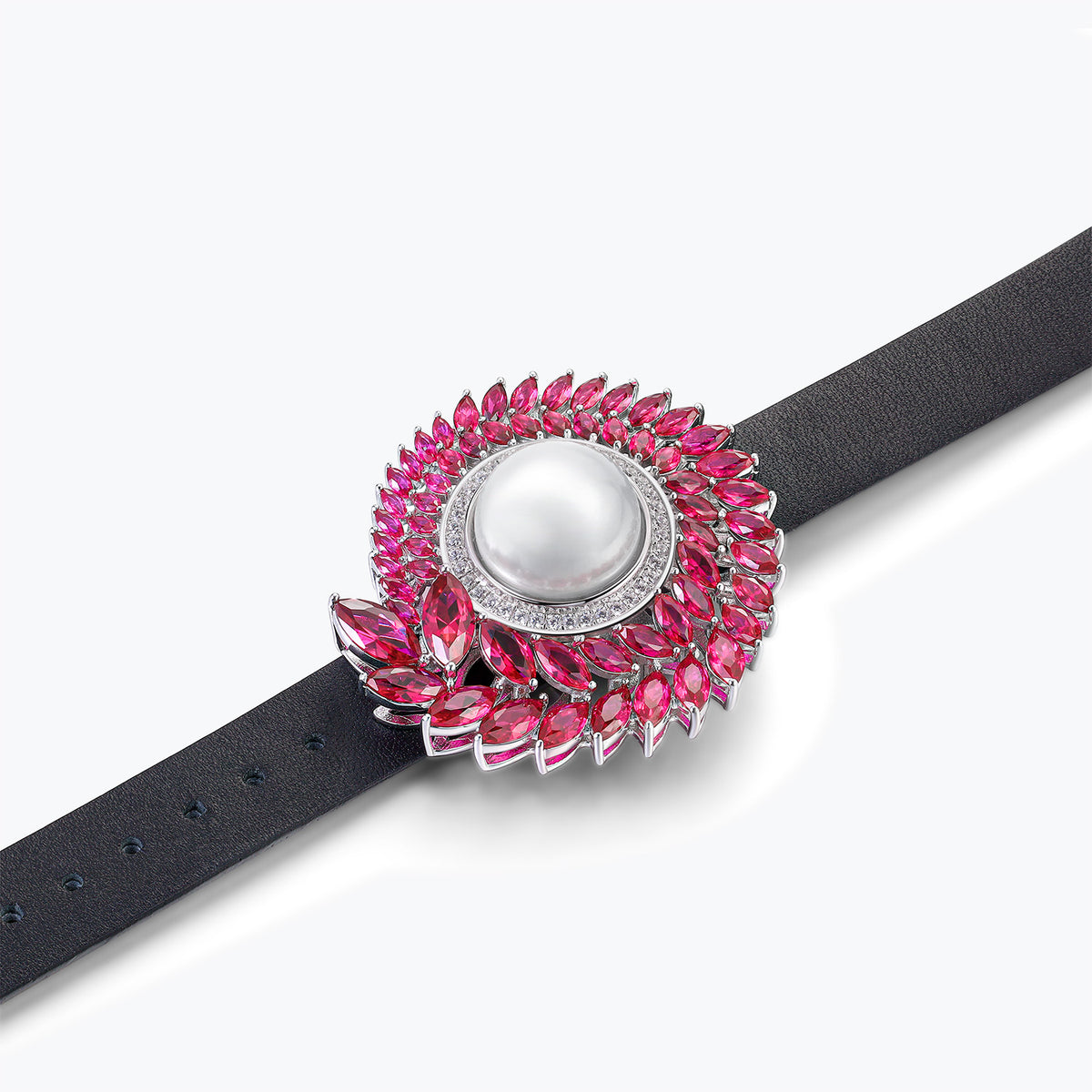 Dissoo® Sterling Silver Red Collar Bracelet