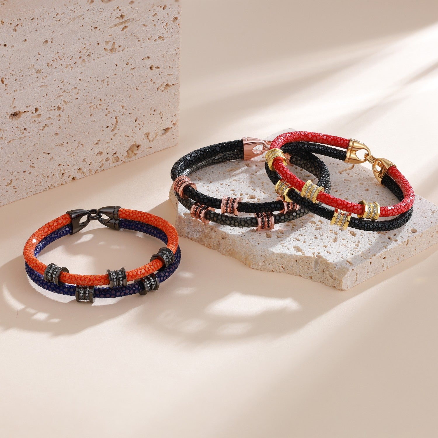 Dissoo® Luxury Stingray Bracelets with Rose Gold Nut (Unisex)