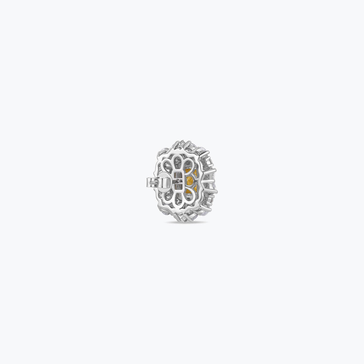 Dissoo®Beaded Yellow Flower Cluster Sterling Silver Earrings