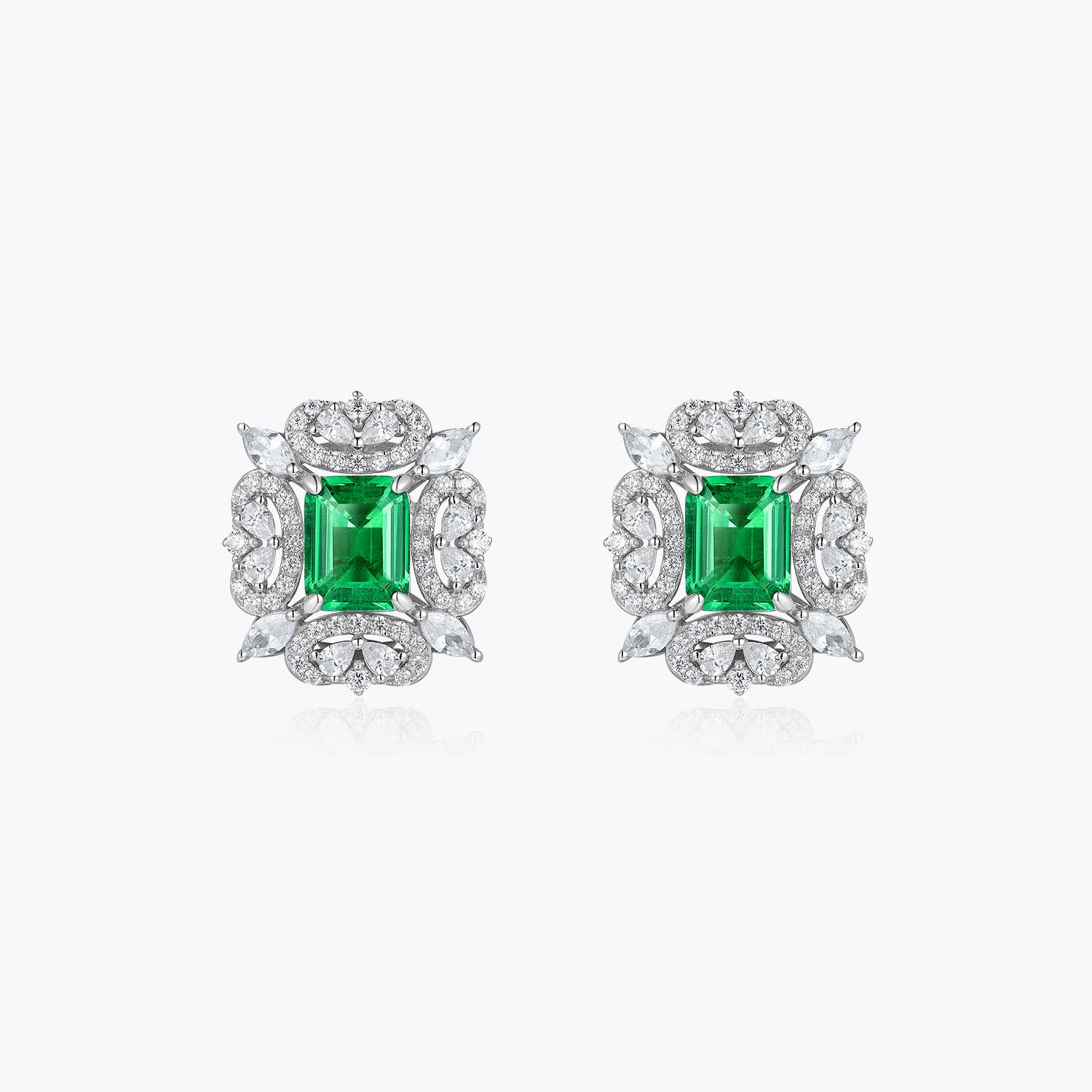 Dissoo® Winter Emerald Cluster Earrings