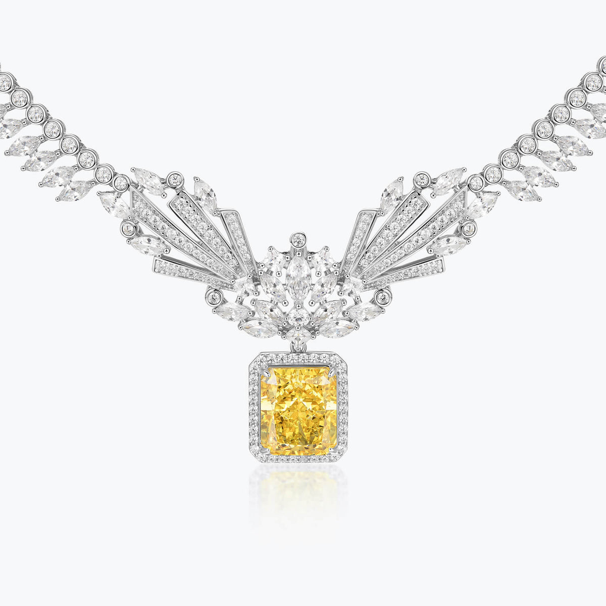 Dissoo® Yellow Blissful Lights Sterling Silver Necklace