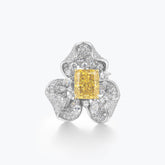 Dissoo®Yellow Floral Cluster Luxury Cocktail Ring