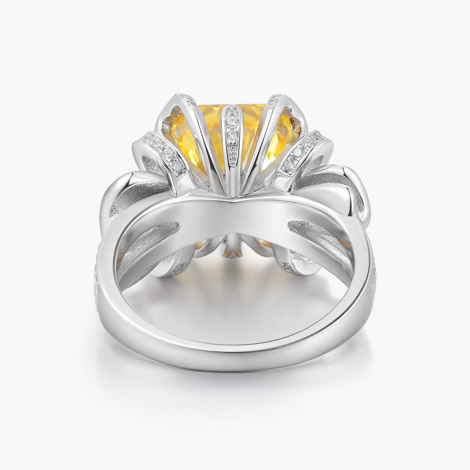 Dissoo® Yellow Bow Sterling Silver Cocktail Ring