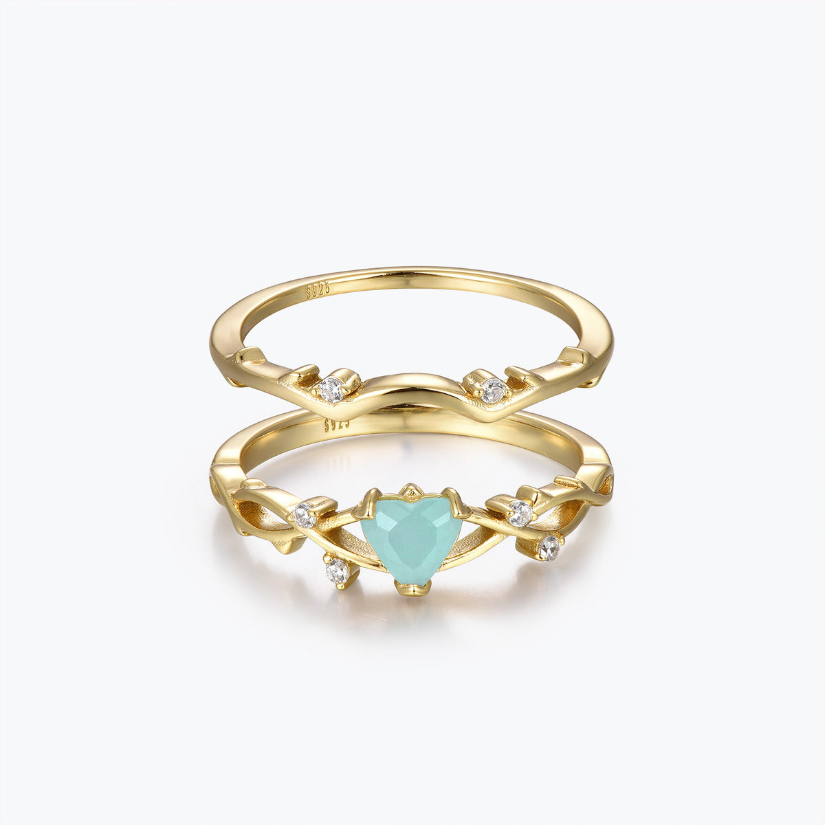 Dissoo® Winding Willow Heart Amazonite Bridal Set