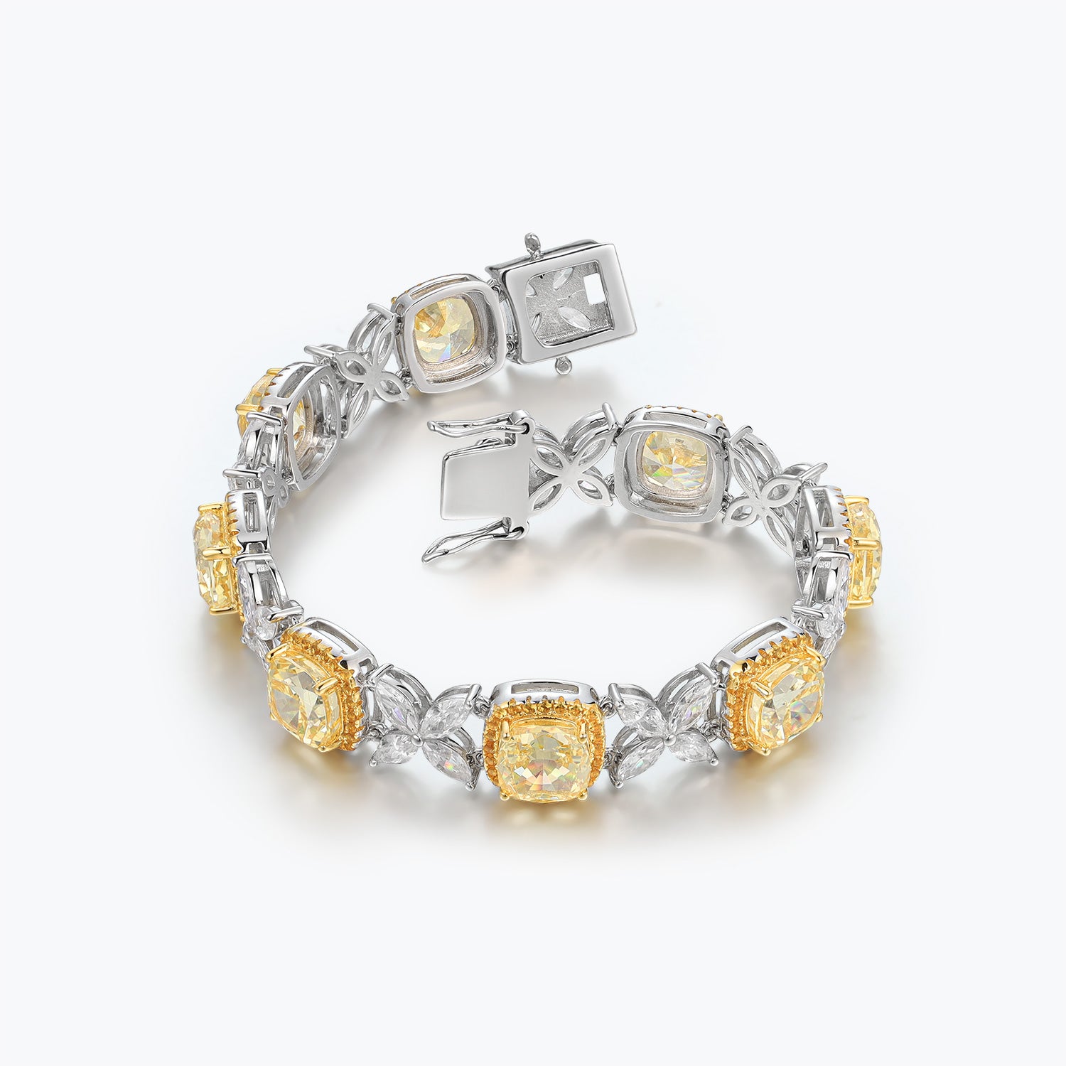 Dissoo® Red Floral Sterling Silver Bracelet