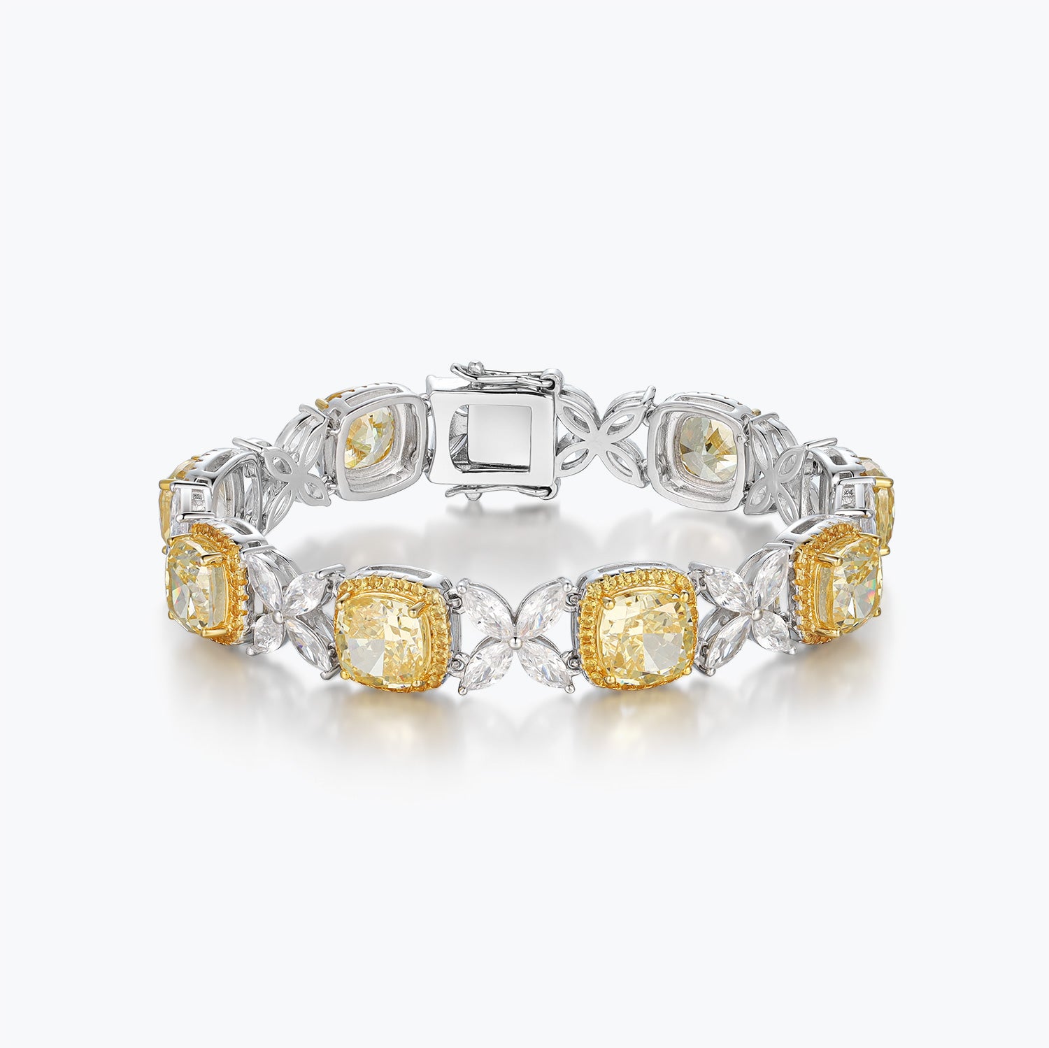Dissoo® Red Floral Sterling Silver Bracelet