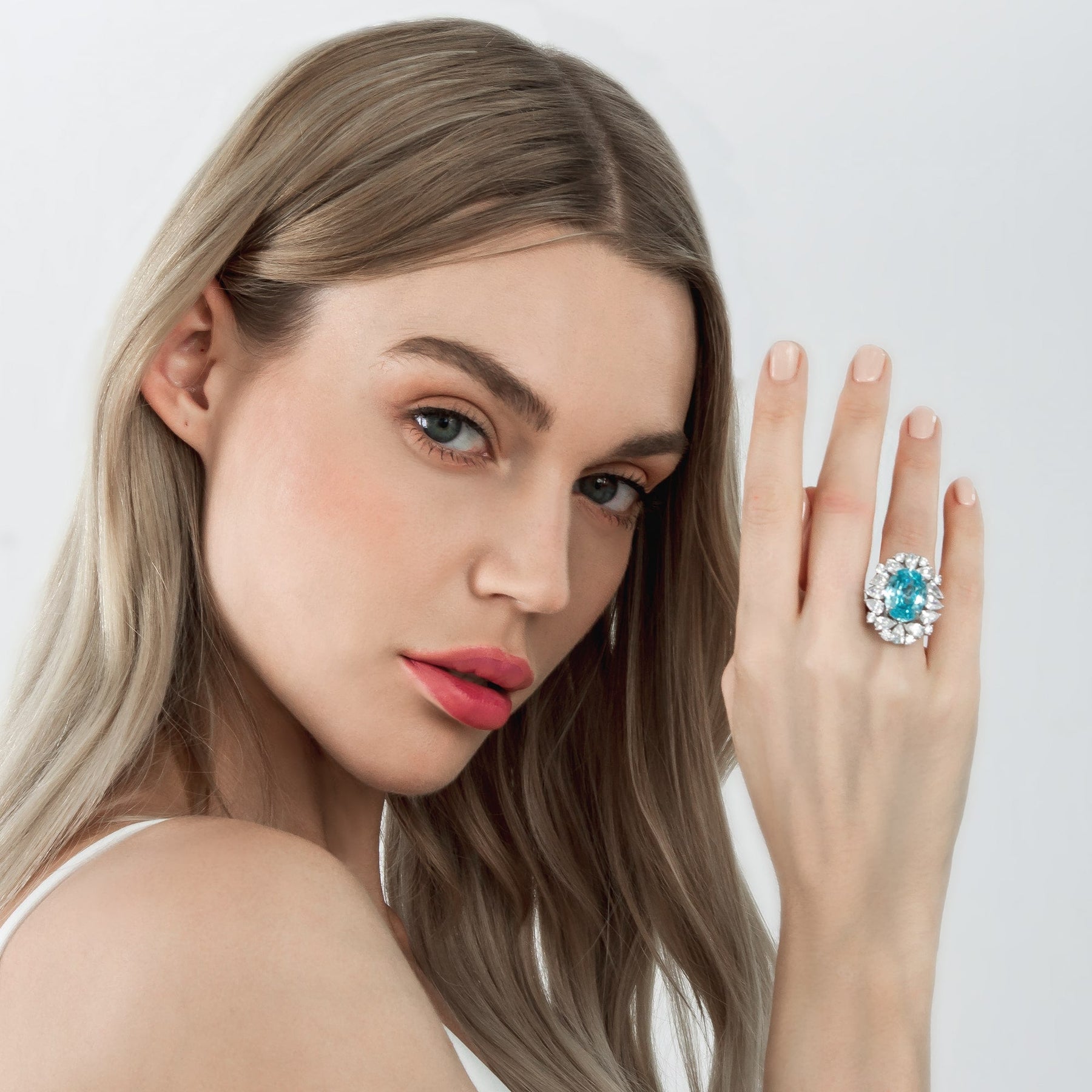 Dissoo® Blue Paraiba Sterling Silver Ring - dissoojewelry