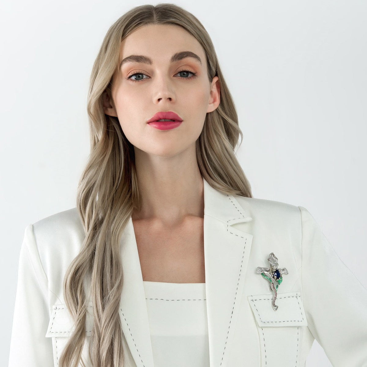 Dissoo® Colorful French Pave Fresh Flower Brooch/Pin - dissoojewelry