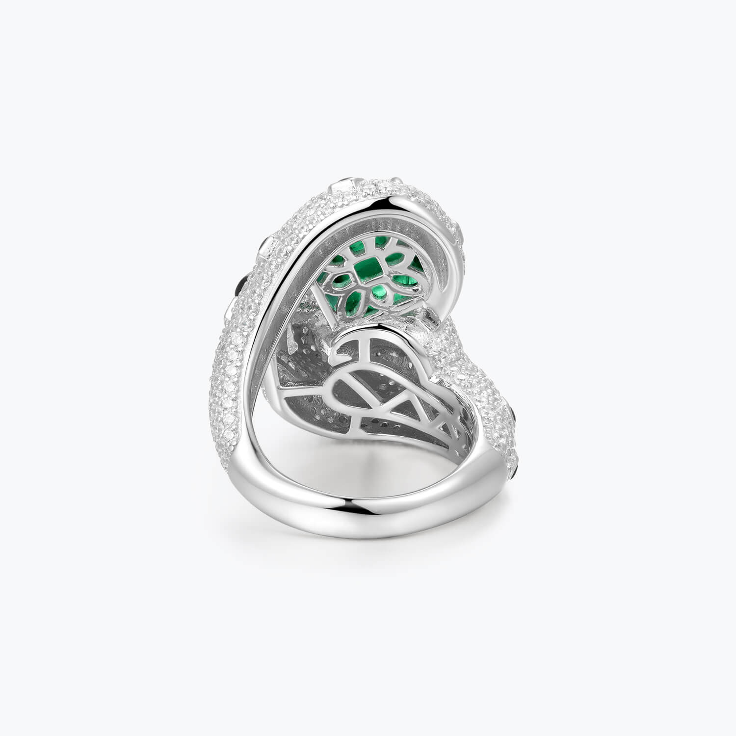 Dissoo® French Pave Panther Emeralds Ring - dissoojewelry