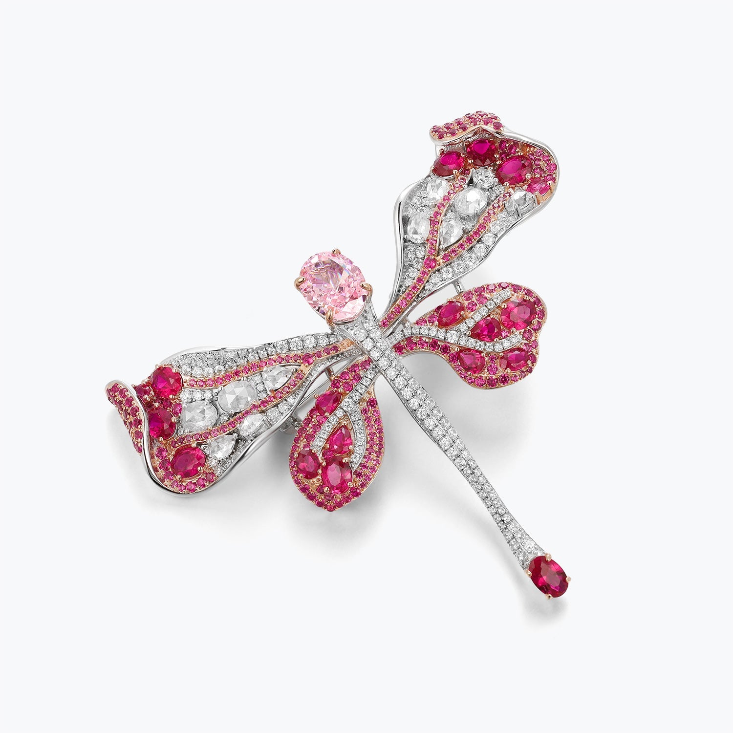 Dissoo® Pigeon Blood Ruby Dragonfly Brooch - dissoojewelry