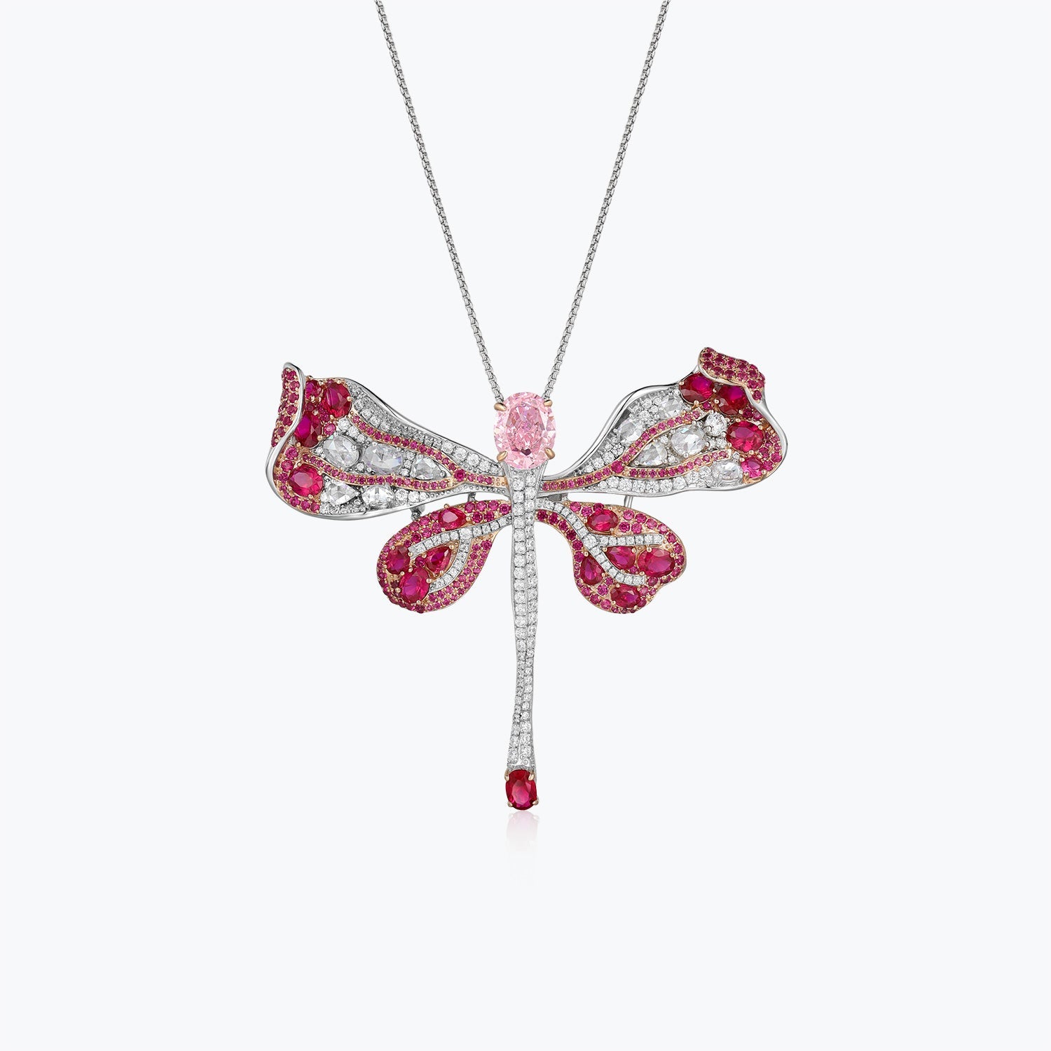 Dissoo® Pigeon Blood Ruby Dragonfly Brooch - dissoojewelry