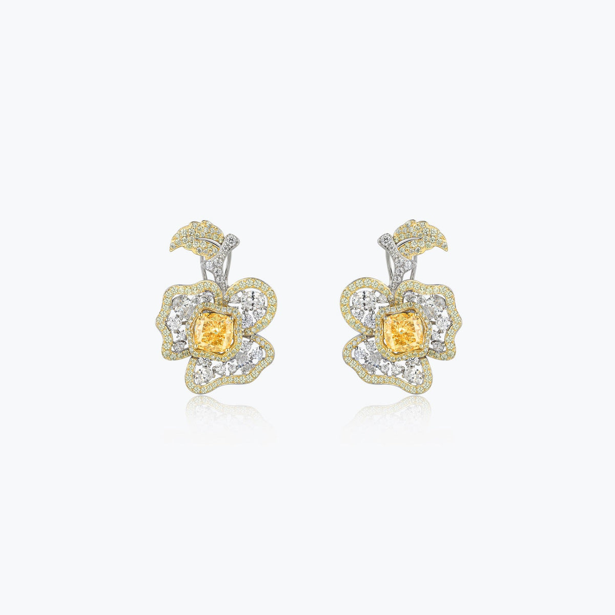 Dissoo® Sterling Silver Flowers Stud Earrings - dissoojewelry