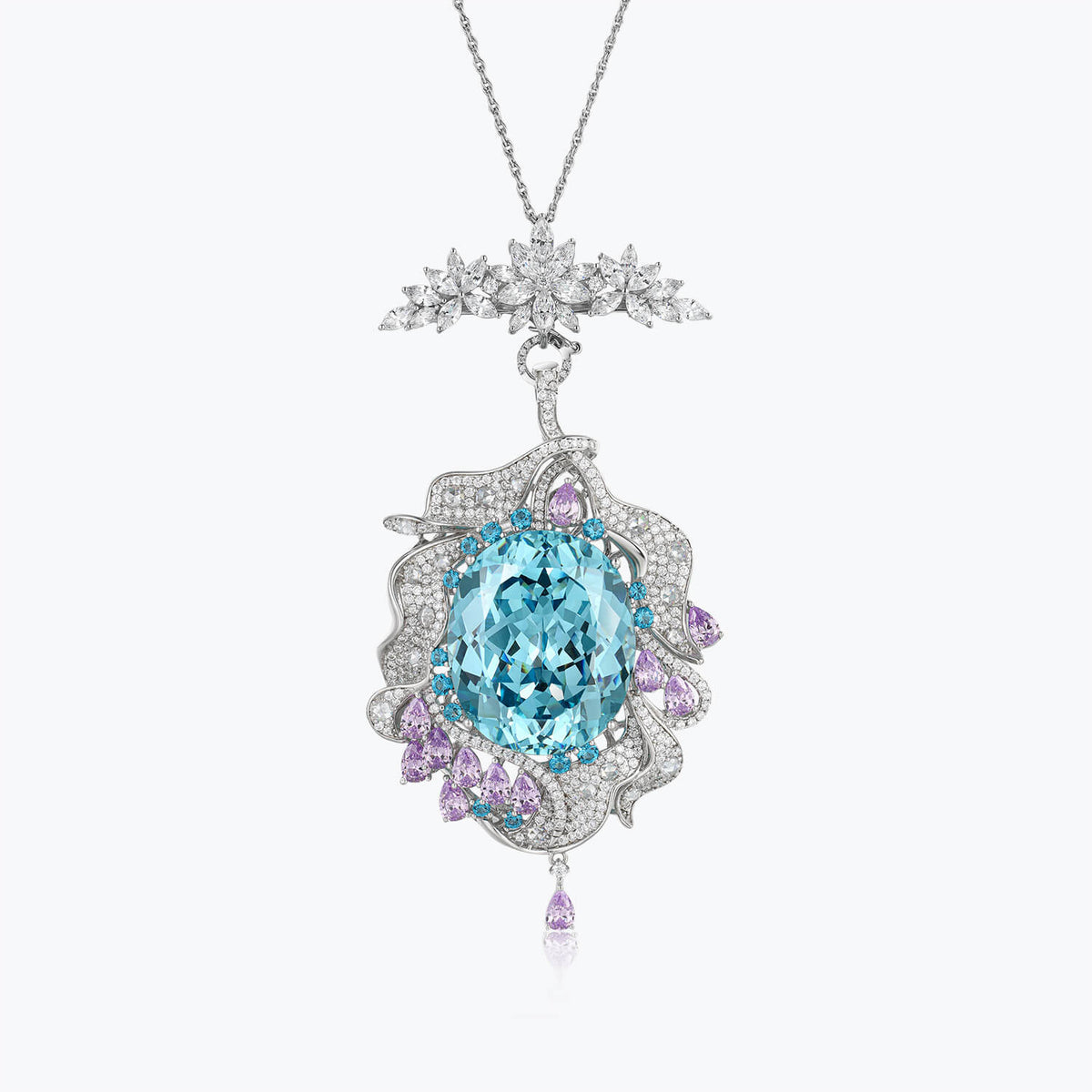 Dissoo® Vintage Paraiba Tourmaline Oval Cut Necklace&Pendant - dissoojewelry