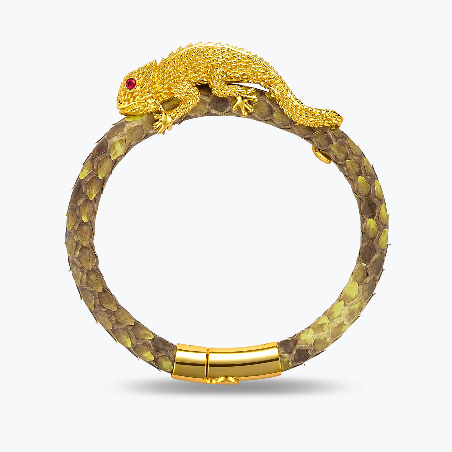 Dissoo® Genuine Leather With Sterling Silver Lizard Bracelet