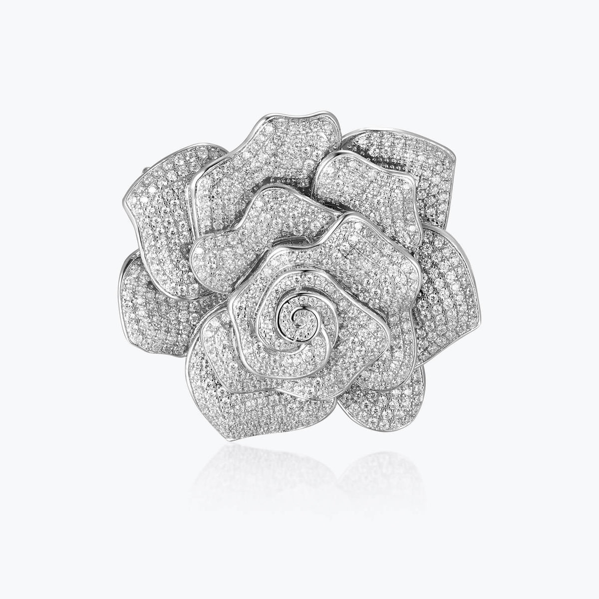 Pave Rose Corsage Strap Bracelet - dissoojewelry