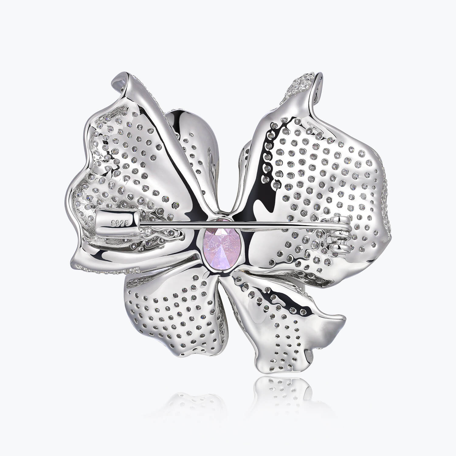 Pink & White Lavender Flower Cluster Brooch - dissoojewelry