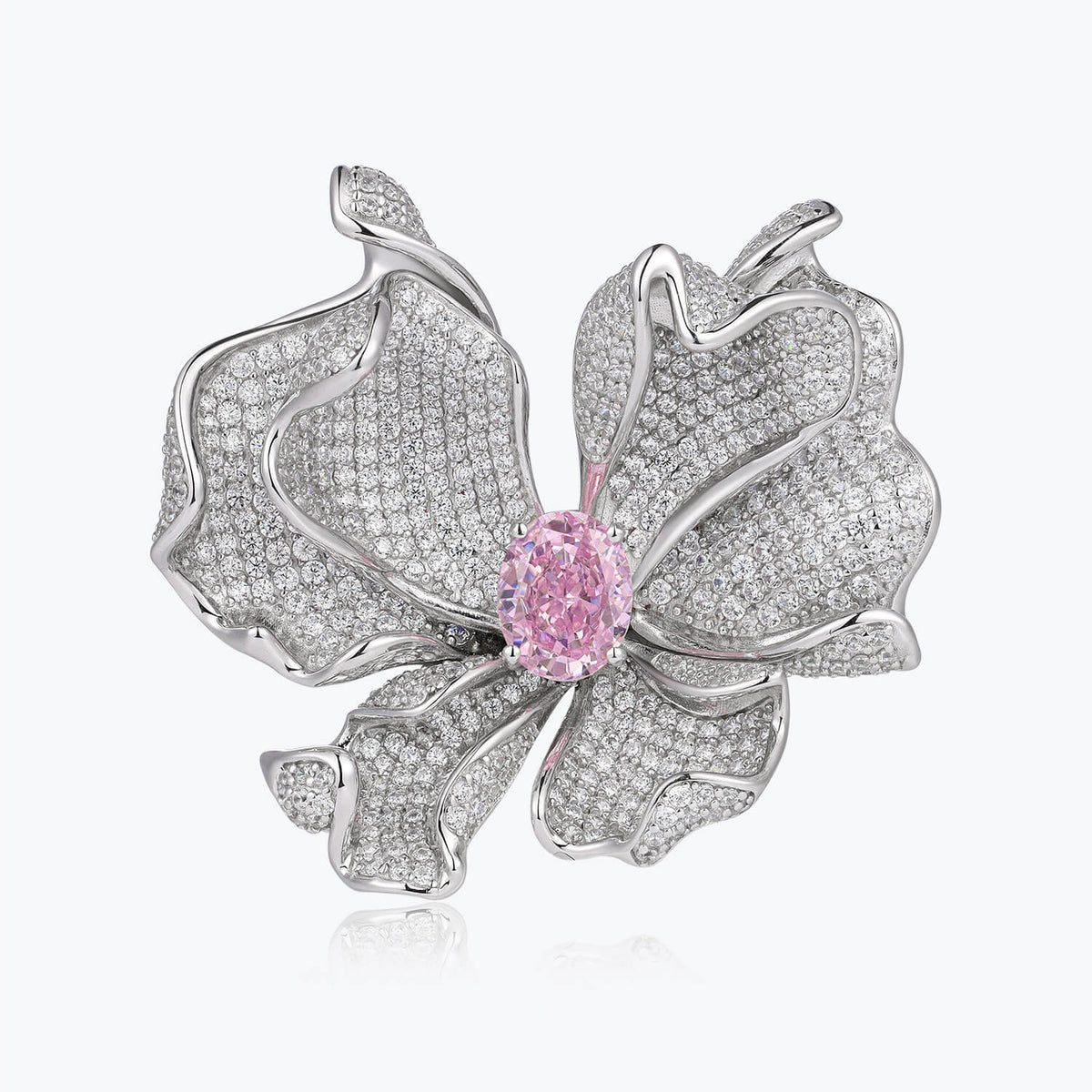 Pink & White Lavender Flower Cluster Brooch - dissoojewelry