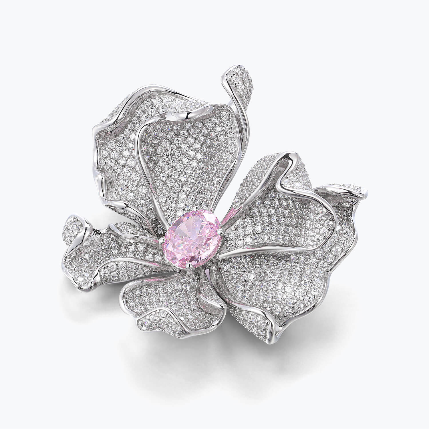 Pink & White Lavender Flower Cluster Brooch - dissoojewelry