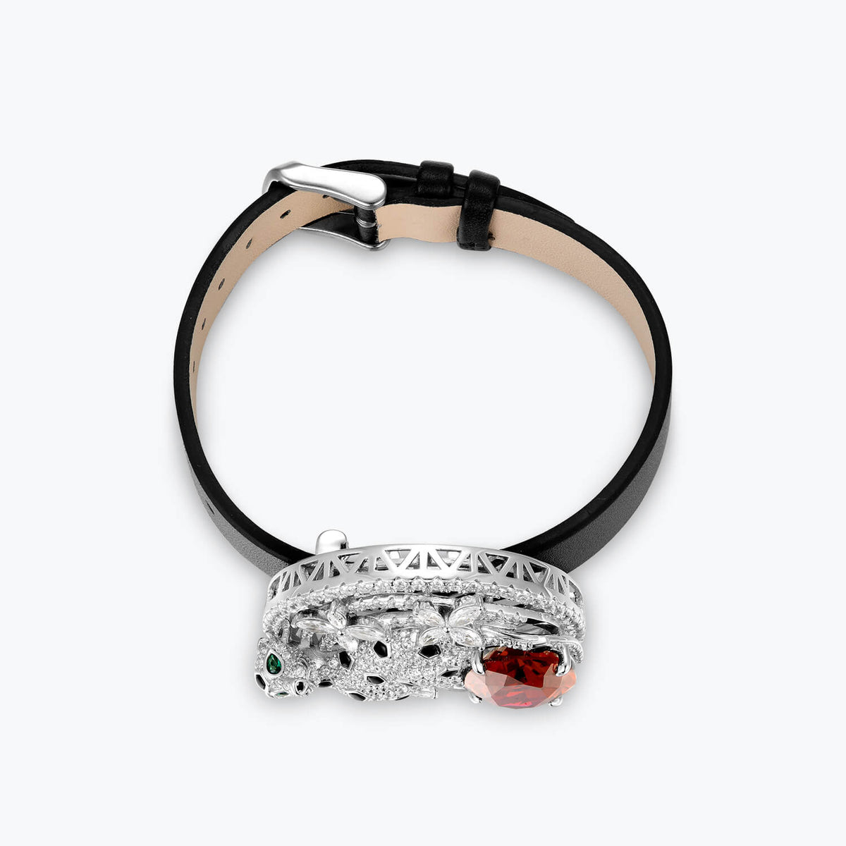 Red Sunrise Cheetah Strap Bracelet - dissoojewelry