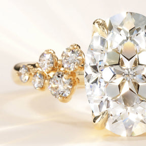 Oval Nova Design 2ct Diamond Cut Moissanite Engagement Ring