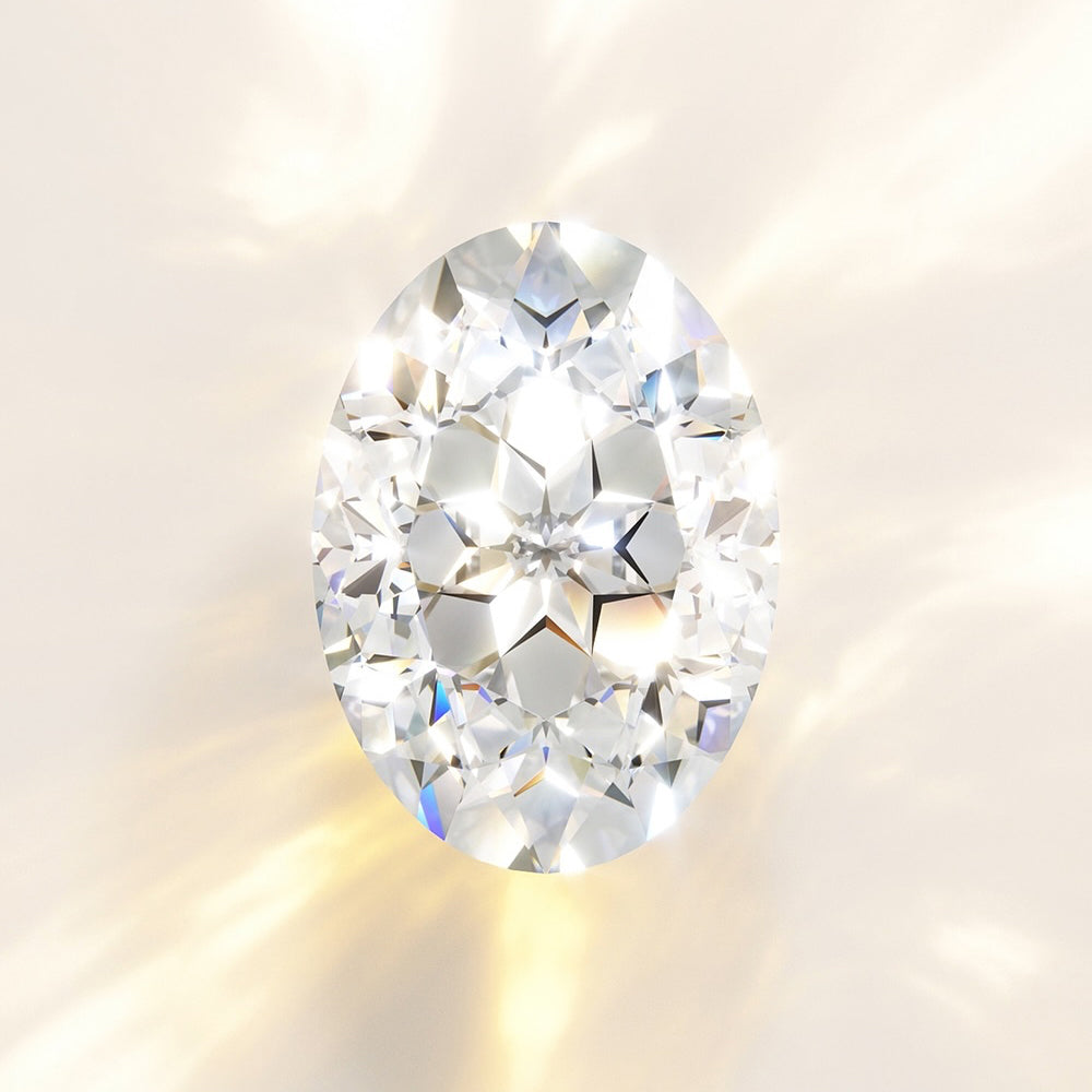 Oval Nova Design 2ct Diamond Cut Moissanite Engagement Ring