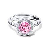 Venus 1CT  Round-Cut Pink Gemstone Ring