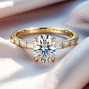 The Celeste Oval Cut Moissanite Ring