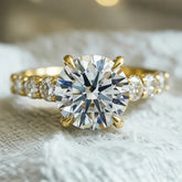 The Celestine 2CT Round Cut Moissanite Ring