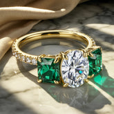 The Esmeralda Oval Cut Moissanite Ring