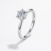 0.3CT Round Cut Moissanite Ring