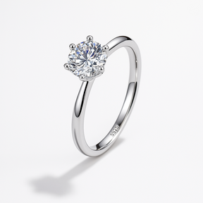 0.3CT Round Cut Moissanite Ring