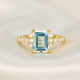 The Natalia Emerald Cut Topaz Ring