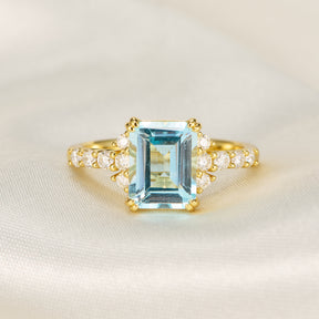 The Natalia Emerald Cut Topaz Ring