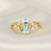 The Rosetta Vintage Emerald Cut Topaz Ring