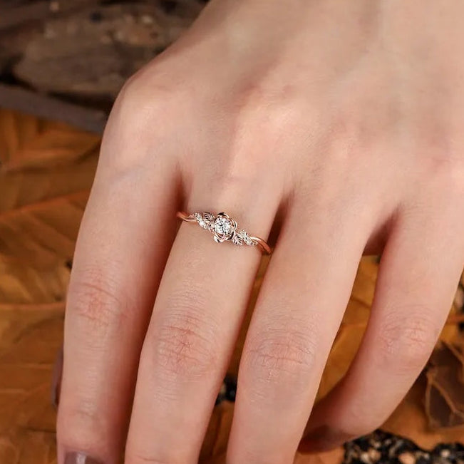 Bague vintage Rosetta en pierre précieuse bleue ovale taillée émeraude