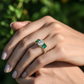 The Esmeralda Oval Cut Moissanite Ring