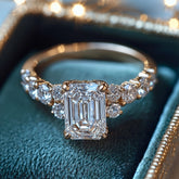 The Adelina Rae 2CT Emerald Cut Moissanite Ring