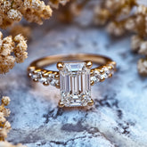 The Nora Joy 2CT Eternity Emerald Cut Moissanite Ring