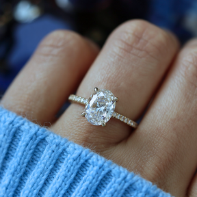 The Opaline 2CT Oval Cut Moissanite Ring