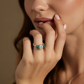 The Esmeralda Oval Cut Moissanite Ring