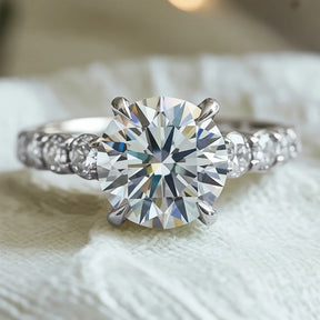 The Celestine 2CT Round Cut Moissanite Ring
